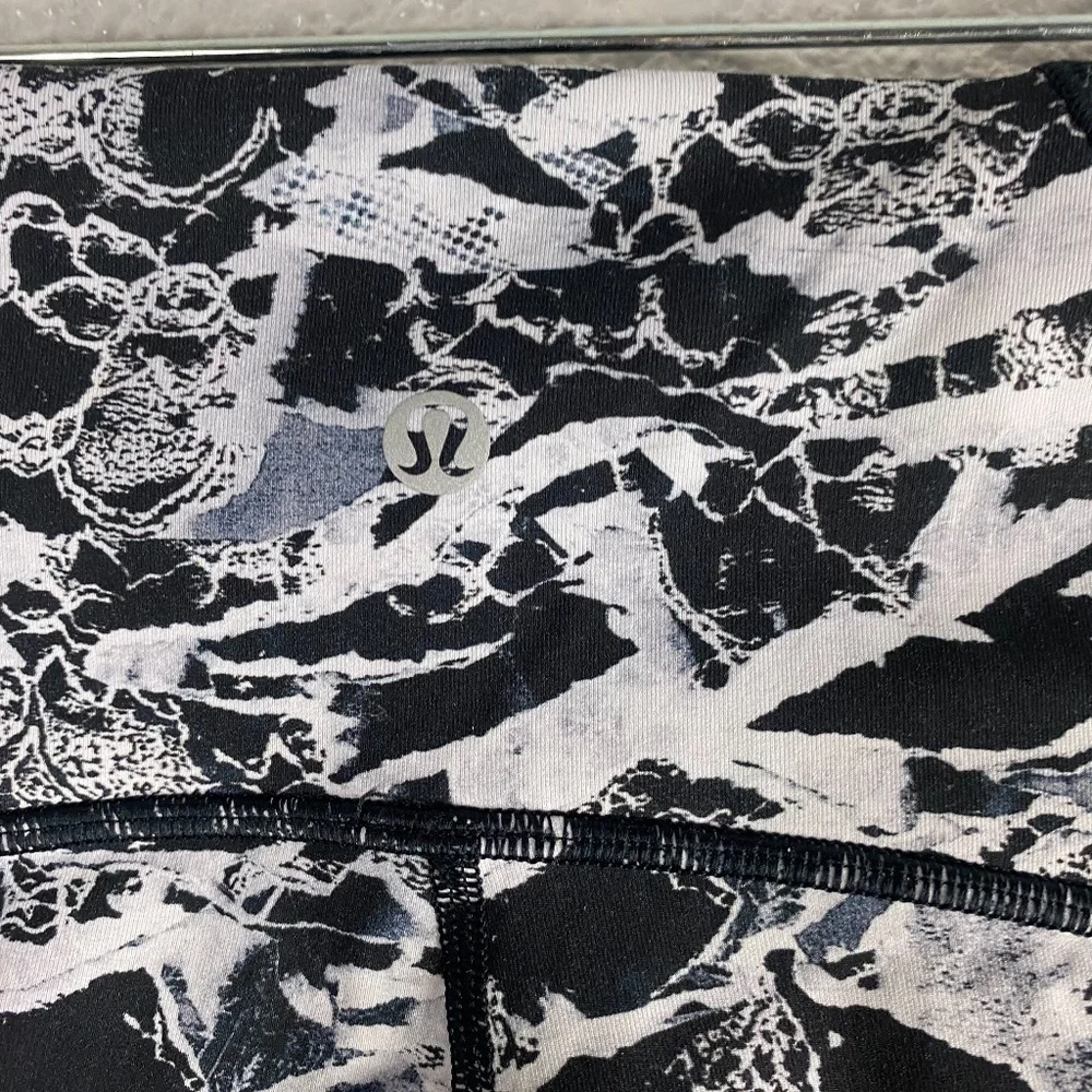 Lululemon Train Times 7/8 Pant Interlaced Starlight Black / Black SZ 10